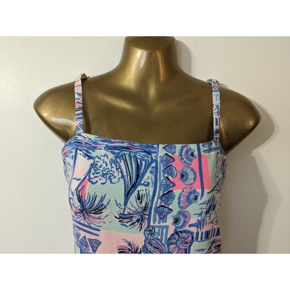 Lilly Pulitzer Sz 4 SAHAR Shorts Romper in Whisper Blue - Picture 2 of 10